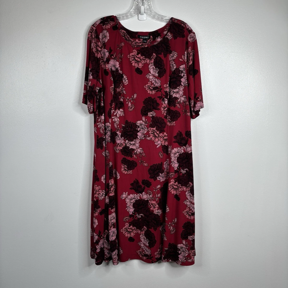 Robe Pull Roz & Ali Bordeaux – Taille L – Neuf Avec étiquettes