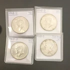 Lot of 4. 40% SILVER Kennedy Half DollarS 1967-1968 50C Ungraded.