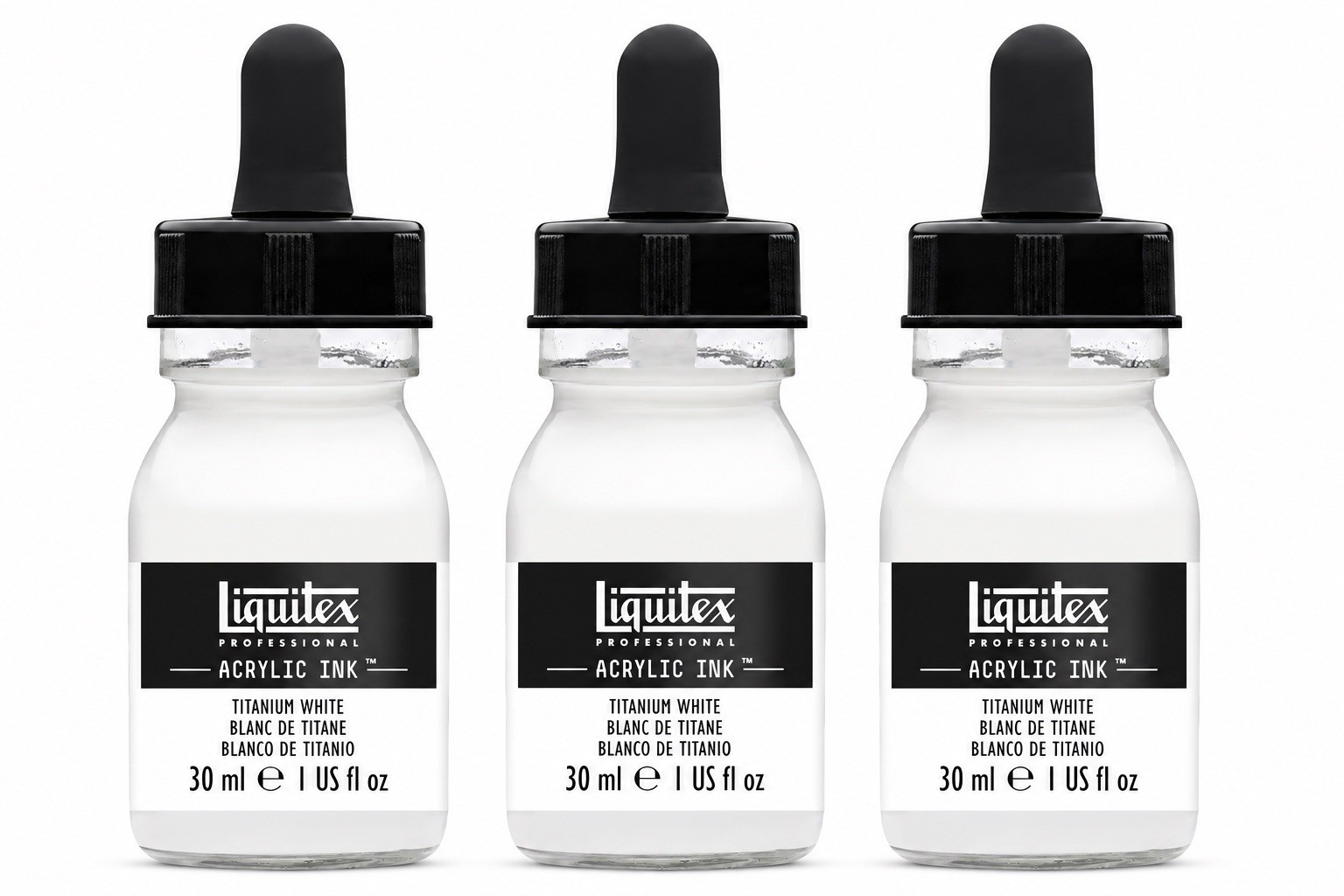 Liquitex Professional Acrylic Ink Titanium White 30ml For Calligraphy Airbrus... - Image 4