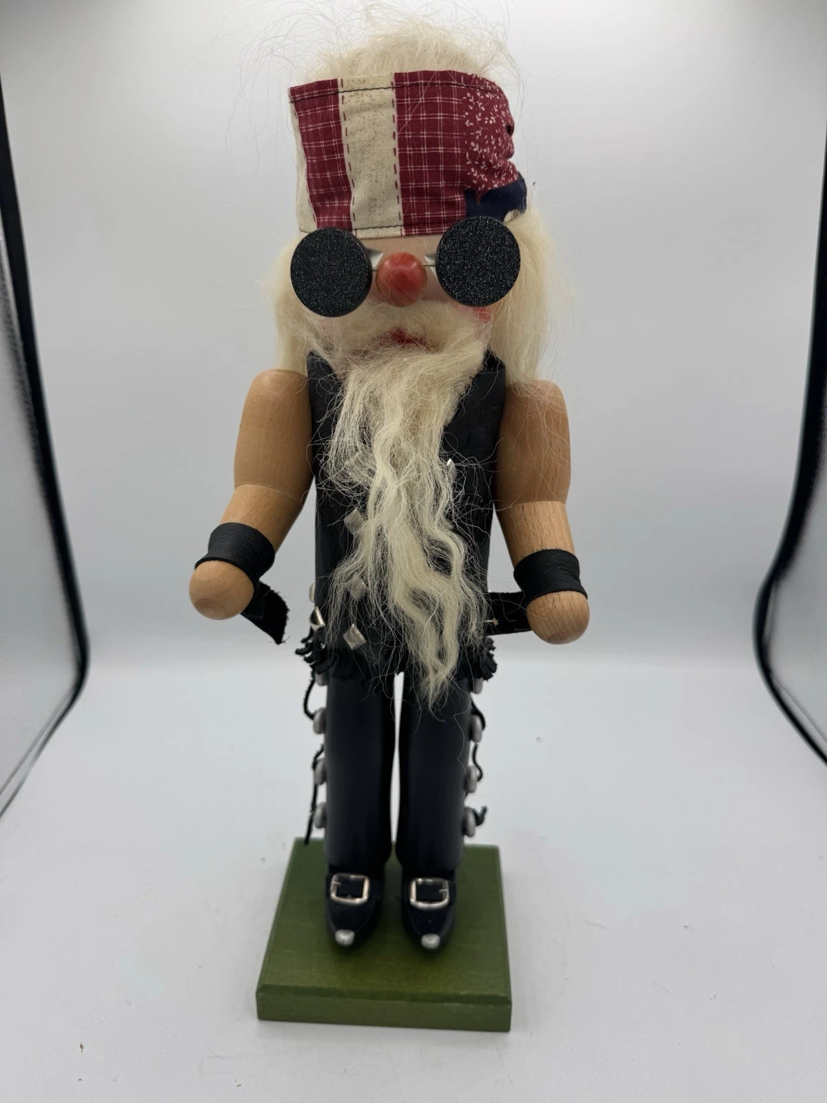 Vtg Ulbricht Bill The Biker America Nutcracker 16" Harley Davidson Slogan Tattoo
