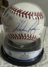 Nolan Ryan Auto SIGNED Beckett SEALED Rawlings Baseball 5 Total Inscriptions