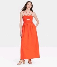 Universal Thread Women's Smocked Cut-Out Maxi Dress Casual Sundress 427-10