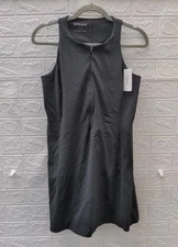 New Spanx The Get Moving Zip Front Dress Very Black Size M