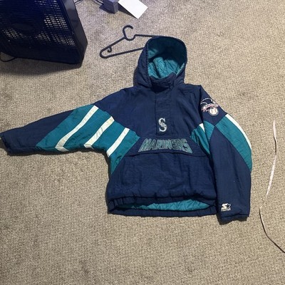 Vintage Seattle Mariners Starter 1/4 Zip Pullover Puffer Jacket