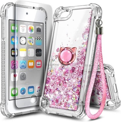 For iPod Touch 5th 6th 7th Gen Case Liquid Glitter Bling Cover +