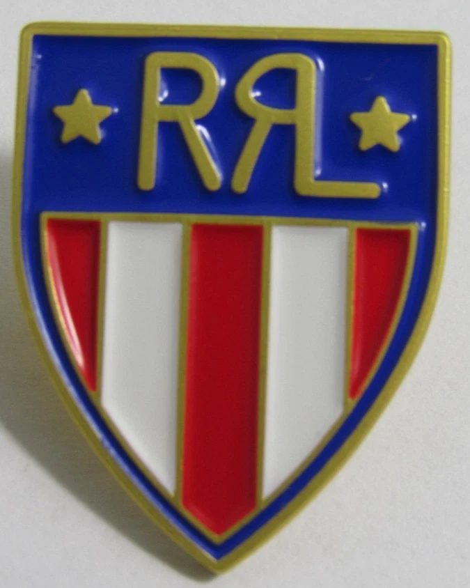 Retro Double RL Ralph Lauren USA Shield Brass Brooch Lapel Pin! - Image 2 of 4