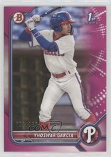 2022 Bowman Prospects Fuchsia Border /299 Yhoswar Garcia #BP-90 0a3
