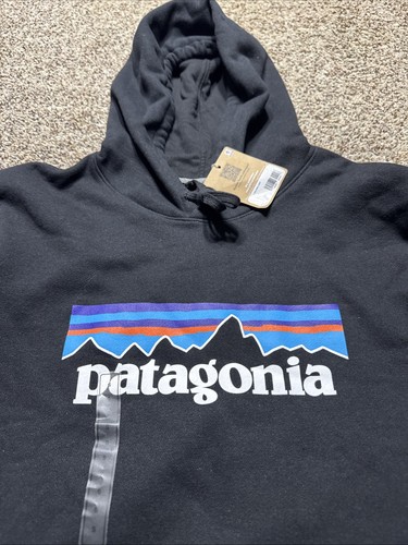 NWT Patagonia Logo Uprisal Hoodie Black Size Men’s S Small - Picture 2 of 4