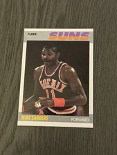 1987-88 Fleer #96 MIKE SANDERS Phoenix Suns Basketball Card Rookie RC. rookie card picture