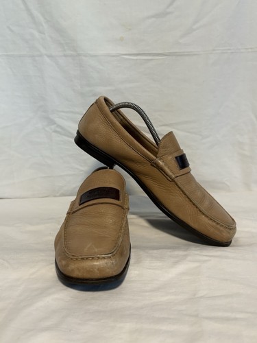 Tan Coach P701 L03 Julian Leather Loafer Mens Size 11 1/2 D Italy