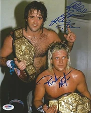 Ricky Morton & Robert Gibson Signed Rock n Roll Express 8x10 Photo PSA/DNA WWE 1