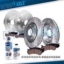 10pc Front Rear Drilled Brake Rotors Brake Pads Kit for 2012-2017 Toyota Prius V