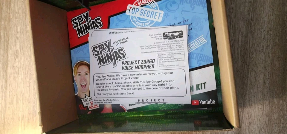 Spy Ninjas Project Chad Wild Clay y Vy Dwaint - Máscara de Hacker Proyecto Zorgo Solo Foto 3 de 4