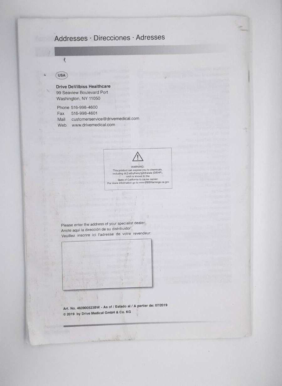 Original Manual Operating Instructions Booklet for Drive Bellavita Bath