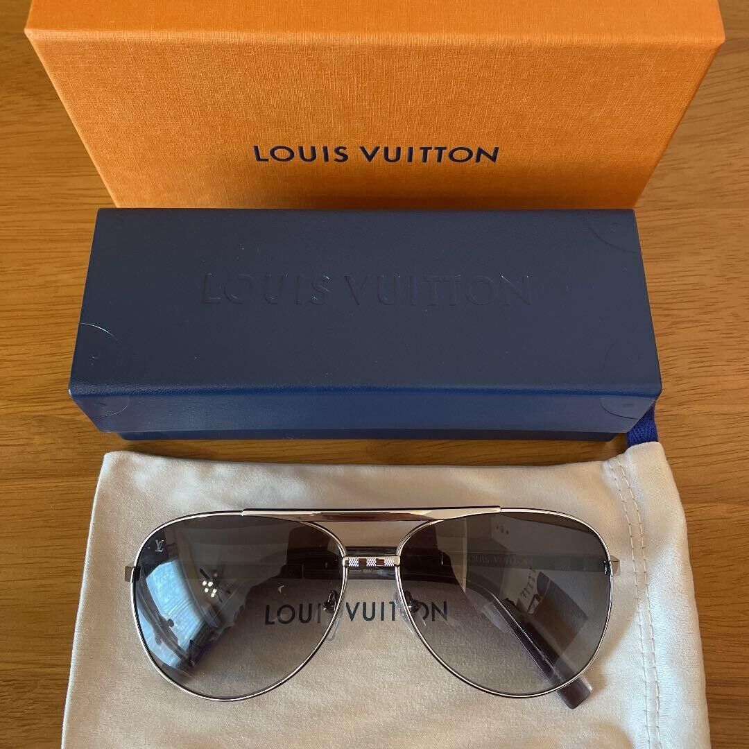 Authentic Louis Vuitton Attitude Pilot Sunglasses Silver Z0340U 61 14 for  sale online  eBay