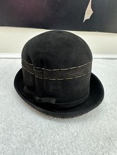 Vintage Women Betmar New York Black Wool Cap Hat Woman  s 50s 60s