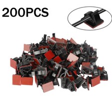 200x Cable Clips Self-Adhesive Cord Wire Holder Management Organizer Clamp