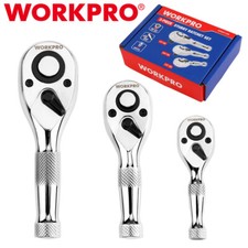 Workpro 3pc Stubby Ratchet Set 14 38 12 Drive Ratchet Handle Quick Release Workpro 3pc Stubby Ratchet Set 14 38 12 Drive Ratchet Handle Quick Release