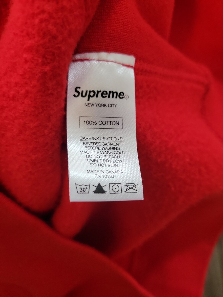 2016 FW16 SUPREME CHROME CLASSIC HOODED SWEATSHIRT RED BOX