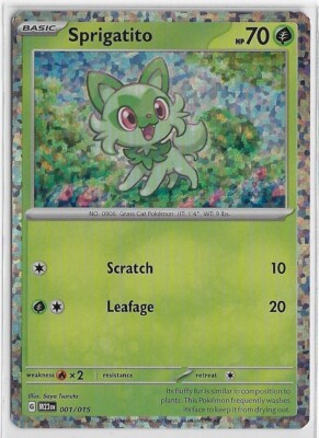 POKEMON S&V McDonalds *2023* HOLO 1st PARTNER Gen9 Starter PROMO #001 SPRIGATITO