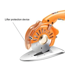 Electric Fabric Cutter Round Blade Scissors Carpet Cloth Cutting Machine w/Light