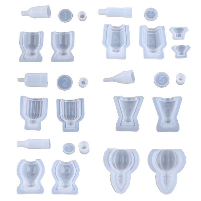 Bottle and Stopper Silicone Resin Molds Set Epoxy Resin Casting Molds