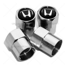 4pcs Hex Fit Honda Car Wheels Tire Air Valve Caps Stem Dust Cover Decor Silver