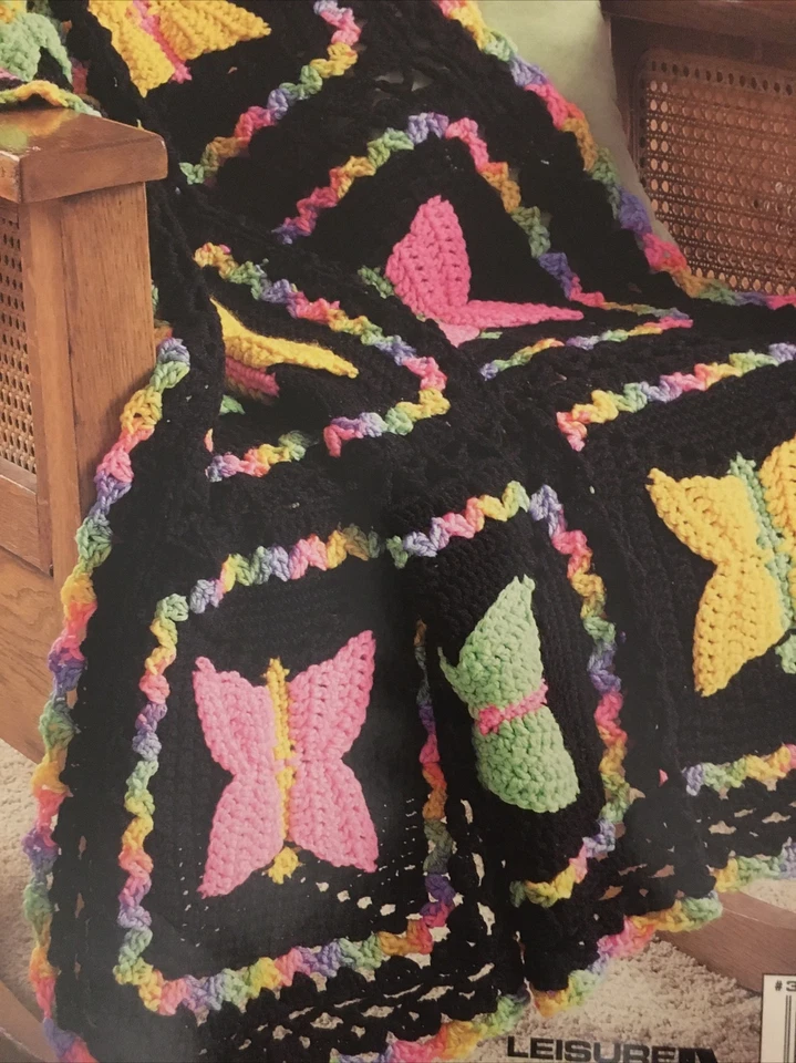 Dragonflies Butterflies & More - Sandy Rideout Leisure Arts 3847 Crochet Afghans - Image 3 of 3