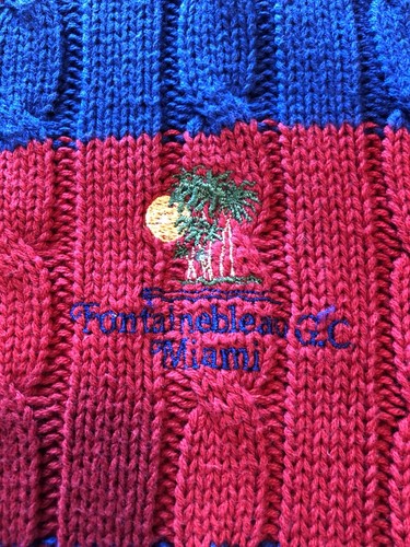 Izod Club Sweater XL Club Fontainebleau Miami Knit Cotton