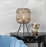 Metall Leuchte Voliere Tischleuchte Stehlampe Stehleuchte Tischlampe Fabrik Loft