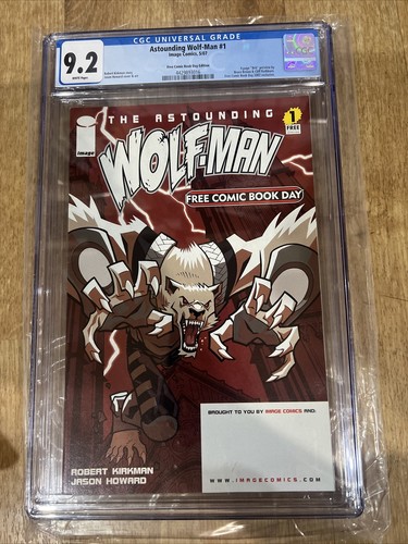 2007 Image Astounding Wolf-Man 1 FCBD Variant CGC 9.2 LOW CENSUS Robert Kirkman