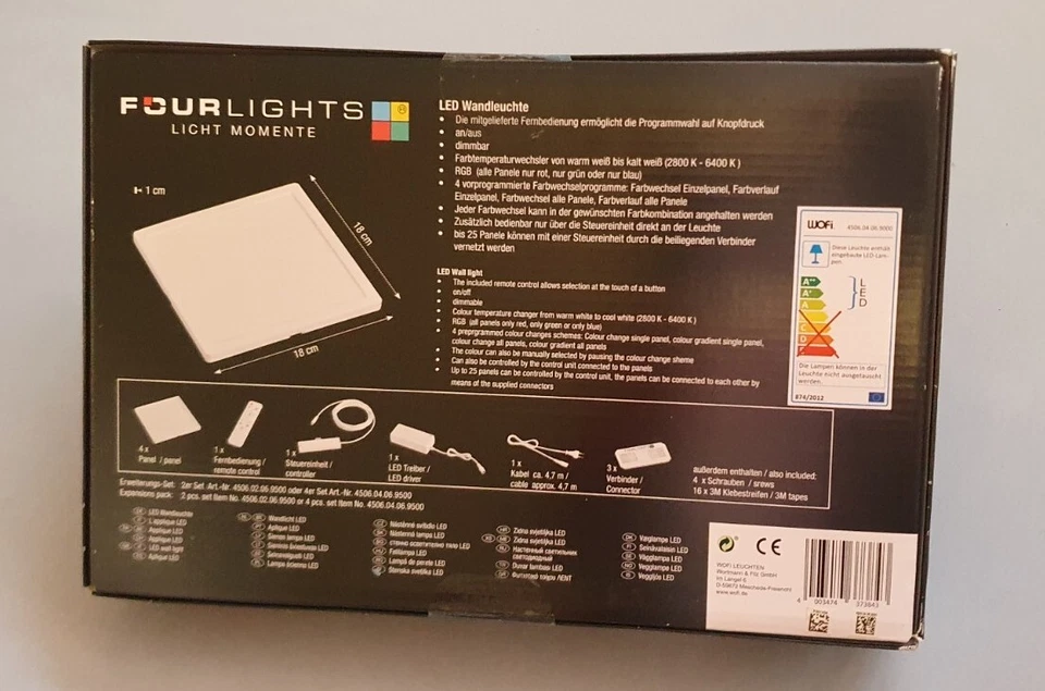 Wofi Wandleuchte Four Lights LED 8eslichtweiss - Weiss - Bild 2 von 2