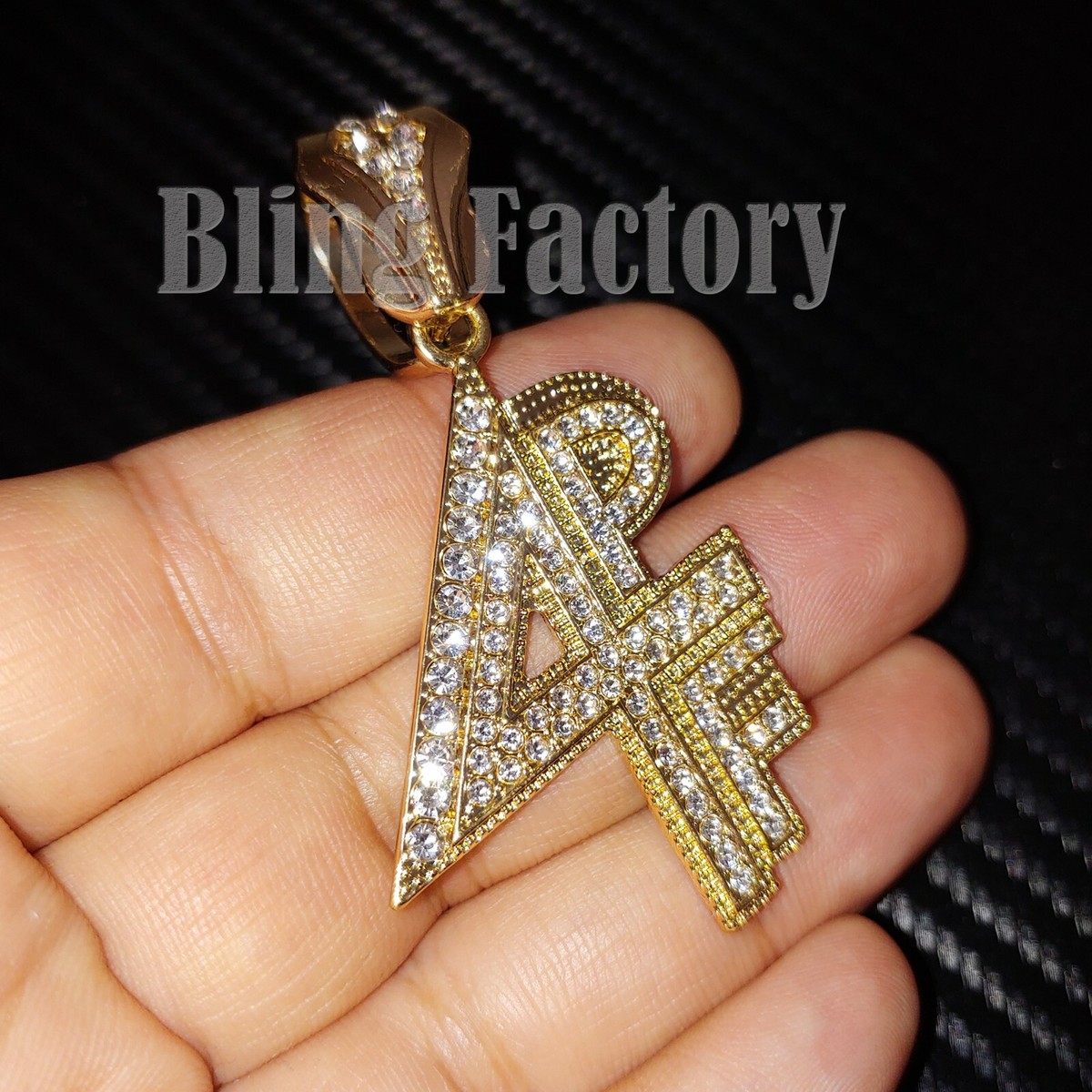 Hip Hop Iced Lab Diamond Lil Baby 4PF Gold Silver plated Bling