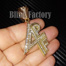 Hip Hop Iced Lab Diamond Lil Baby 4PF Gold Silver plated Bling Charm Pendant