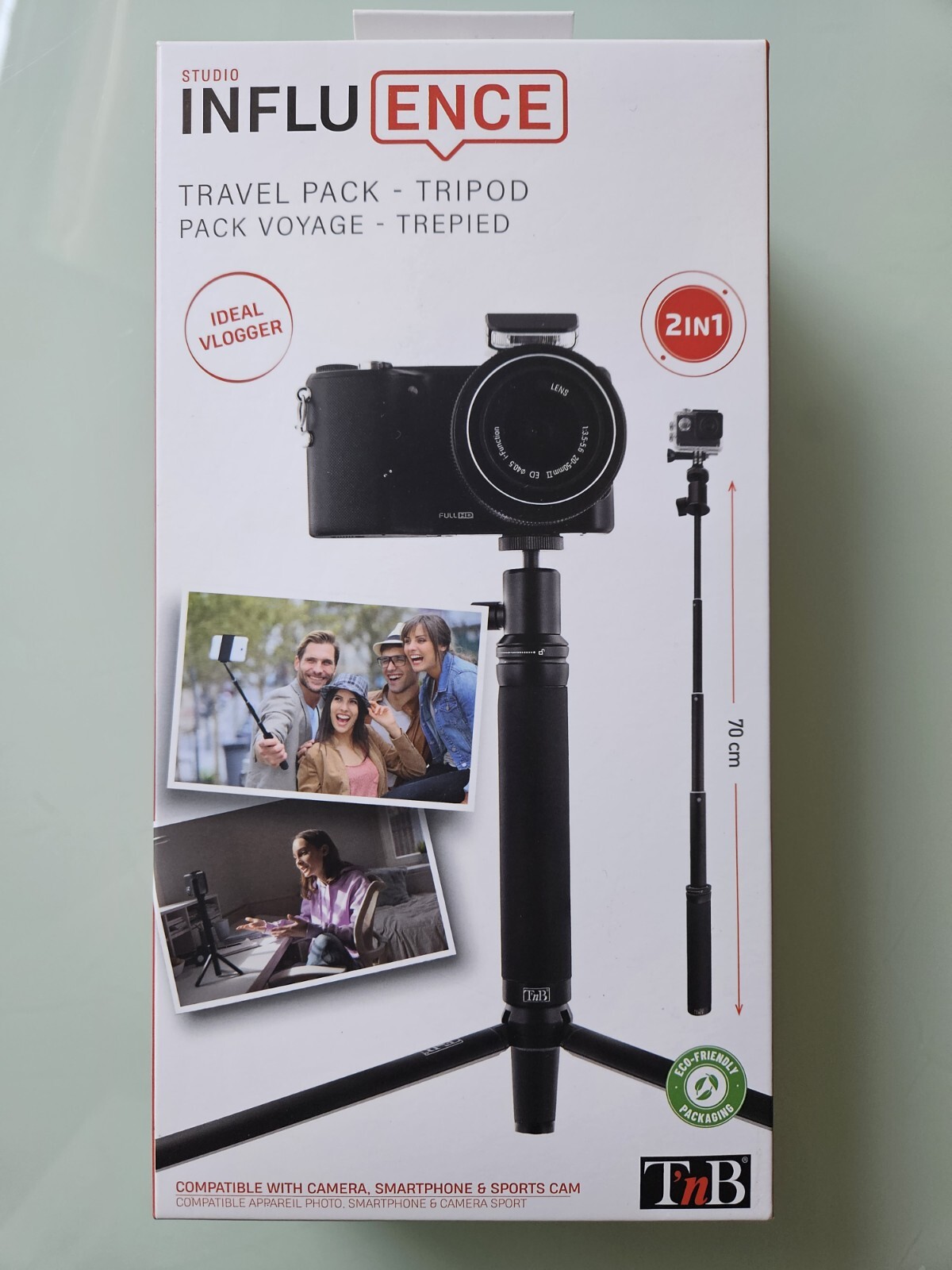 Trépied T'nB Influence réglable pour réussir vos vlogs à coup sûr