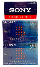 SONY HF High Fidelity Normal Bias 90 min Audio Cassette Blank Tapes NEW