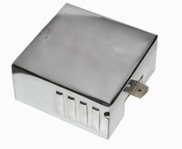 Passt FüR Royal Enfield 8 Volt Batterieabdeckung Aus Stahl Verchromt Aes