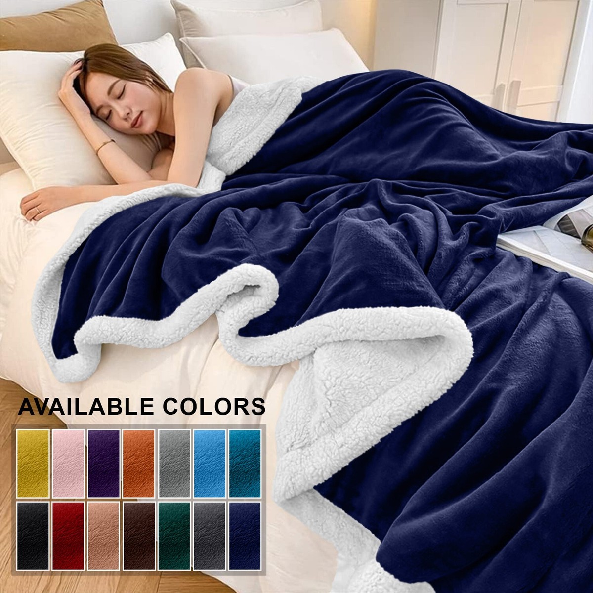 Sherpa Blanket Thick Fleece Blankets King Size Sherpa Fleece