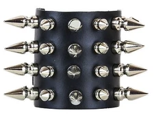 Spike Short Bracer Gauntlet Bracelet Punk Goth Heavy Thrash Death metal 