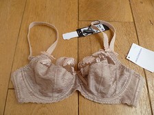 FANTASIE SAVANNAH LATTE PLUNGE BRA LACE EMBROIDERED 30 D DD BNWT TAUPE BEIGE