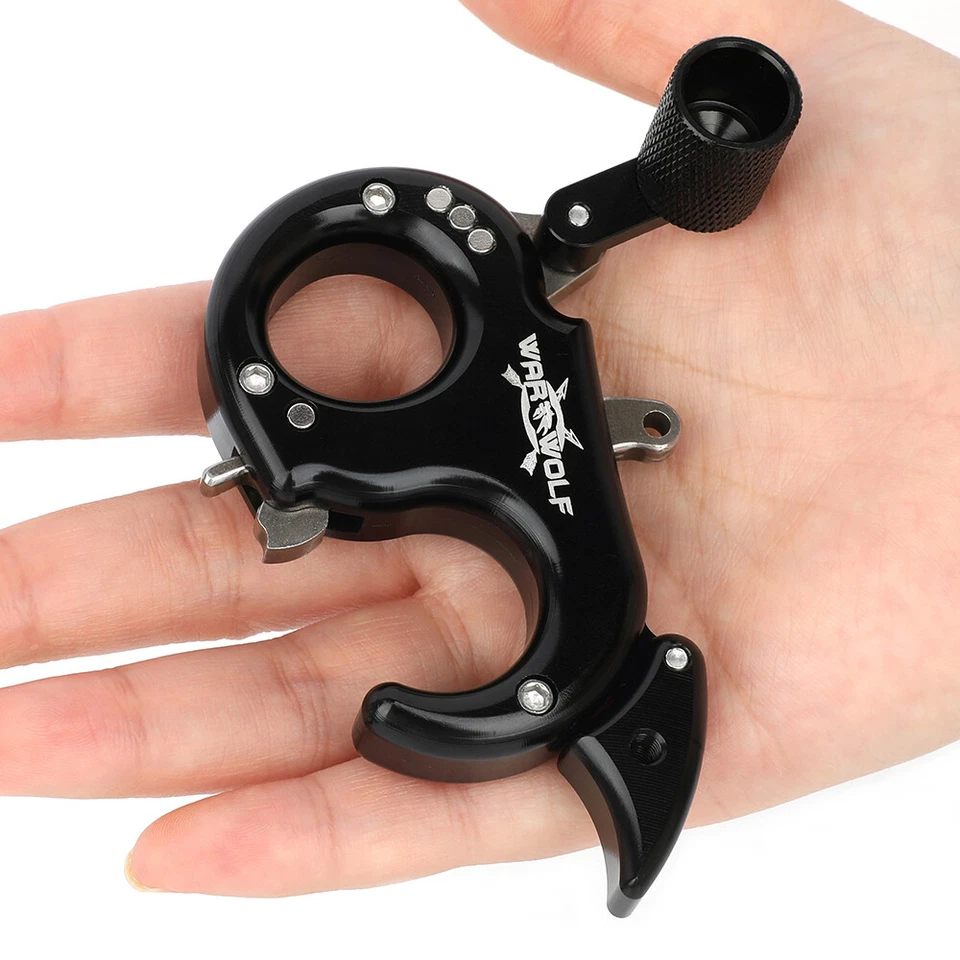 Compound Bow Release Aids 3 Finger Thumb Trigger RH LH Archery Hunting Grip - Image 4 of 4
