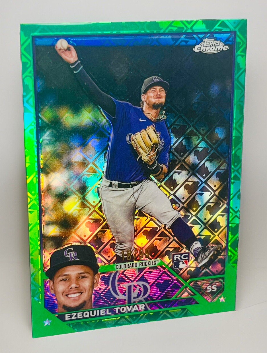 2023 Topps Chrome GREEN Logofractor EZEQUIEL TOVAR 18/99 RC ROOKIE SP #106