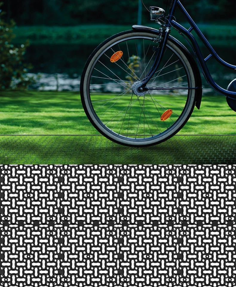 6x Rasengitter 50x50cm schwarz Kies Waben Rasen Steine Paddock Platten Matten - Bild 2 von 4