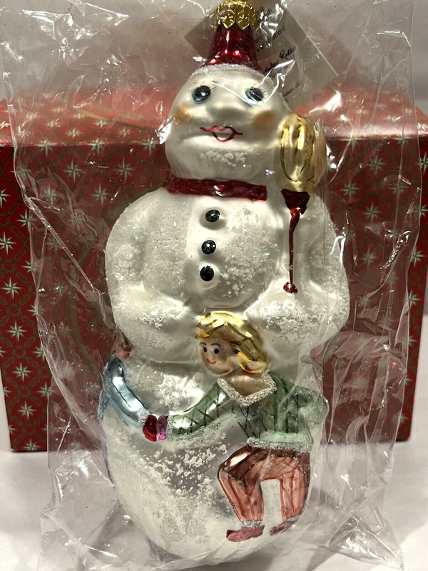 C Radko 'SNOW DANCING'  Snow Lady with dancing children 7"  - NEW