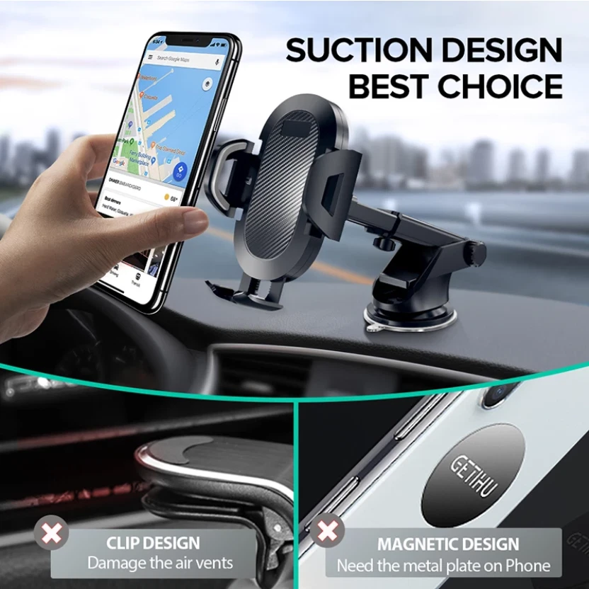 Windshield Dashboard Hot Sale Adjustable Car Navigation mobile phone holder 360 - Image 3 of 4