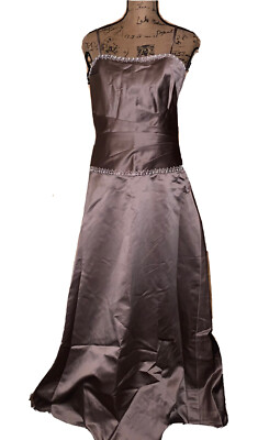 Impressions Bridal Brides Maid Dress Tan Beaded Size 12 | eBay