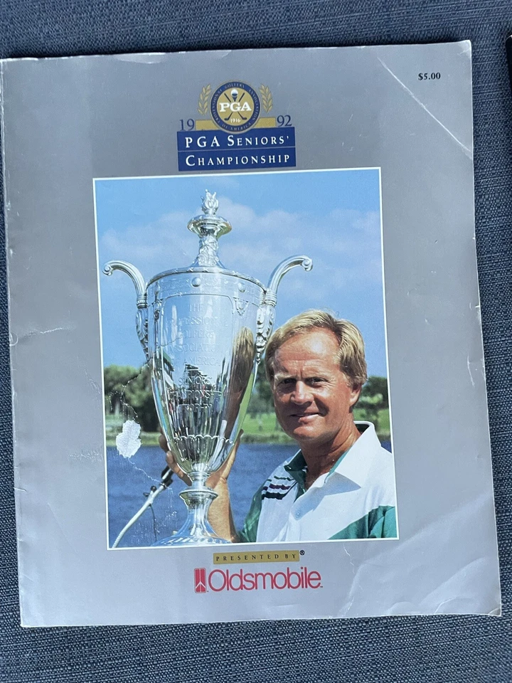 Golf Lot of 2 PGA Seniors Championship Programs 1990 & 1992 Jack Nicklaus  - Image 2 of 4