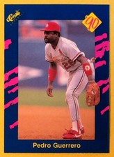 1990 Classic Blue #146 Pedro Guerrero Baseball Card St. Louis Cardinals
