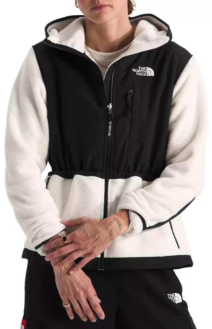 North Face Women's Retro Denali Hoodie Hooded Jacket White