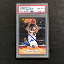 2009-10 Panini #60 Anderson Varejao Signed Card AUTO 10 PSA Slabbed Cavaliers